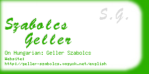 szabolcs geller business card